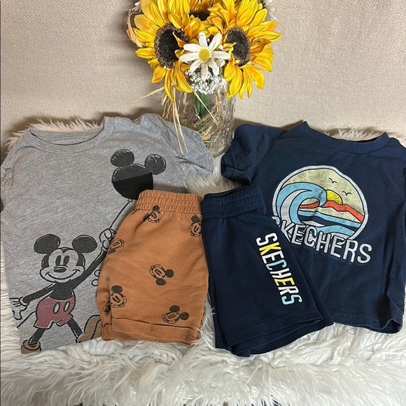 EUC Mickey Mouse and Skechers Kids Outfit Set 18 months - Picture 1 of 7